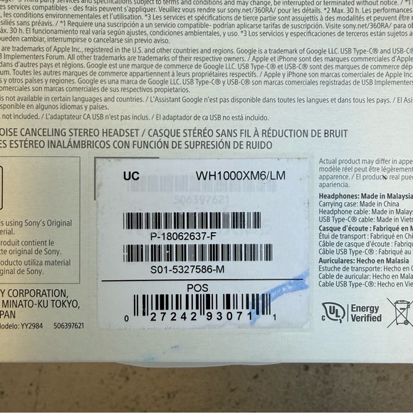 New Sony WH-1000XM6 Wireless Bluetooth Noise Canceling - Picture 2 of 7